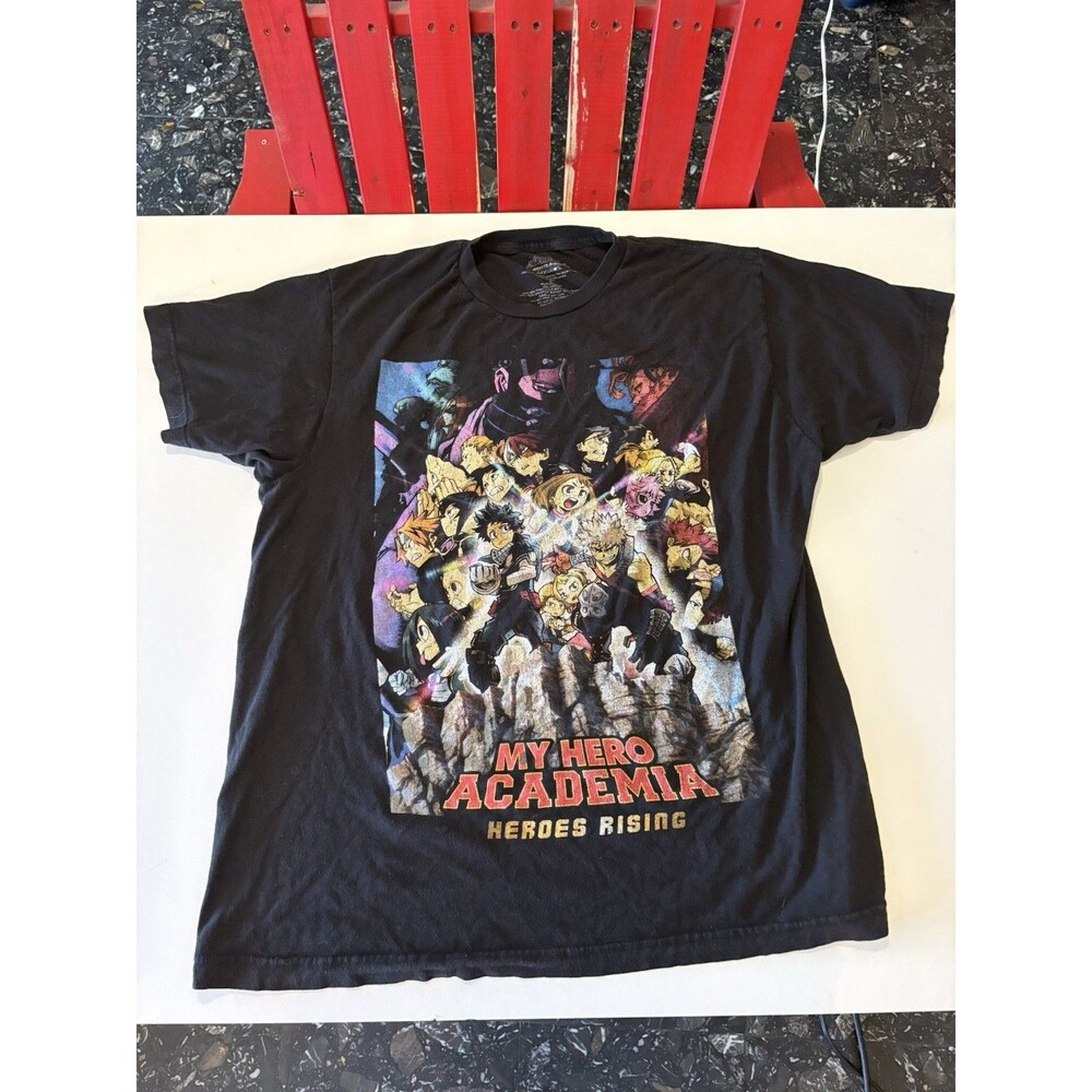 My Hero Academia Heroes Rising T Shirt Mens L Black Anime Graphic Funimation Tee